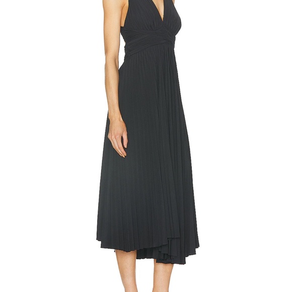 🆕NWT A.L.C Elegant Black Pleated Dress - Picture 3 of 7